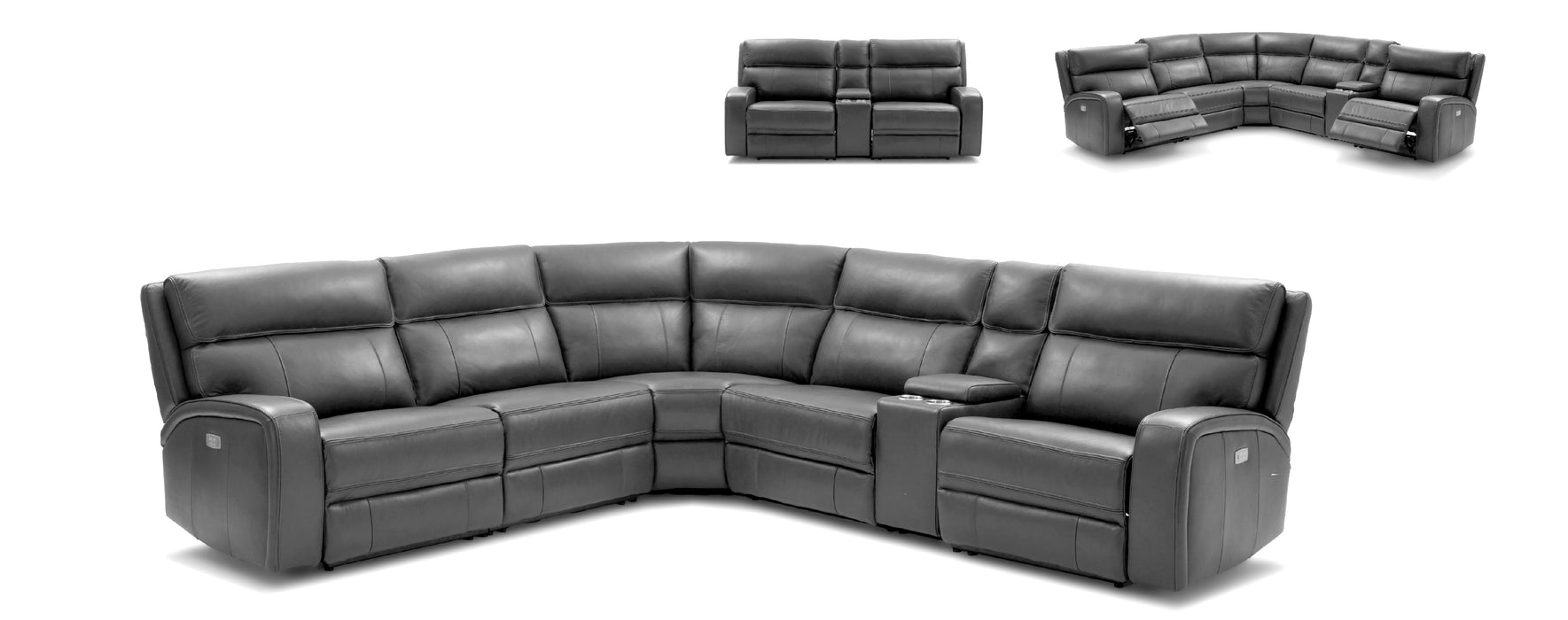 Cozy Motion Sectional In Grey
