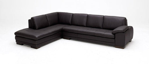 625 Italian Leather Sectional Brown in Left Hand Facing