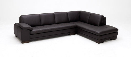 625 Italian Leather Sectional Brown in Right Hand Facing