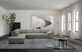 625 Italian Leather Sectional Grey in Left Hand Facing