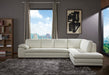 625 Italian Leather Sectional White in Right Hand Facing