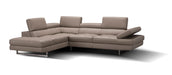A761 Italian Leather Sectional Peanut In Left hand Facing
