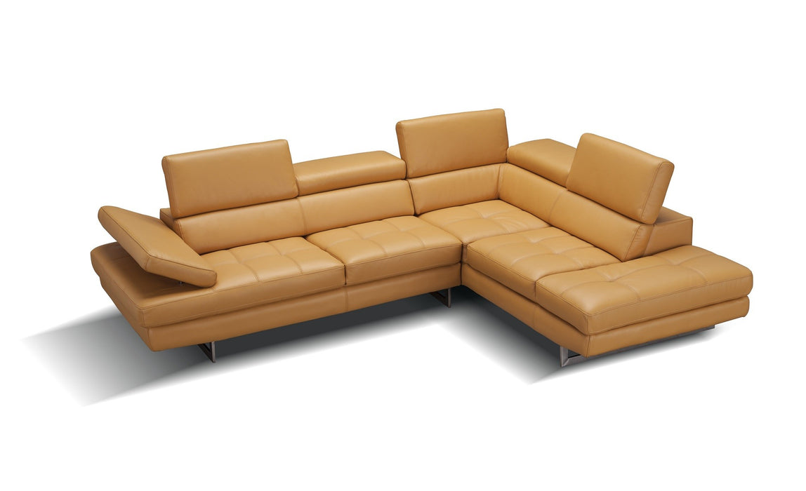 A761 Italian Leather Sectional Freesia In Right Hand Facing