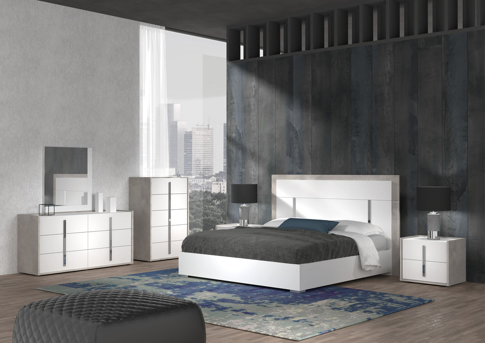 Ada Premium Night Stand in Cemento/Bianco Opac