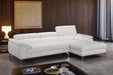 Alice Premium Leather Sectional In Right Facing Chaise