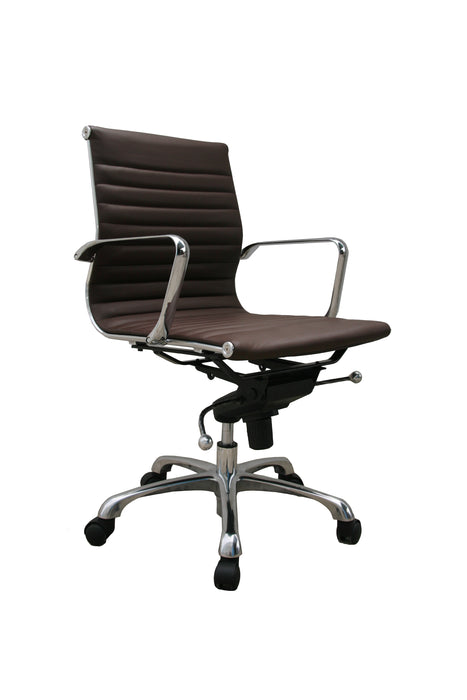 Comfy Low Back Brown Office Chair