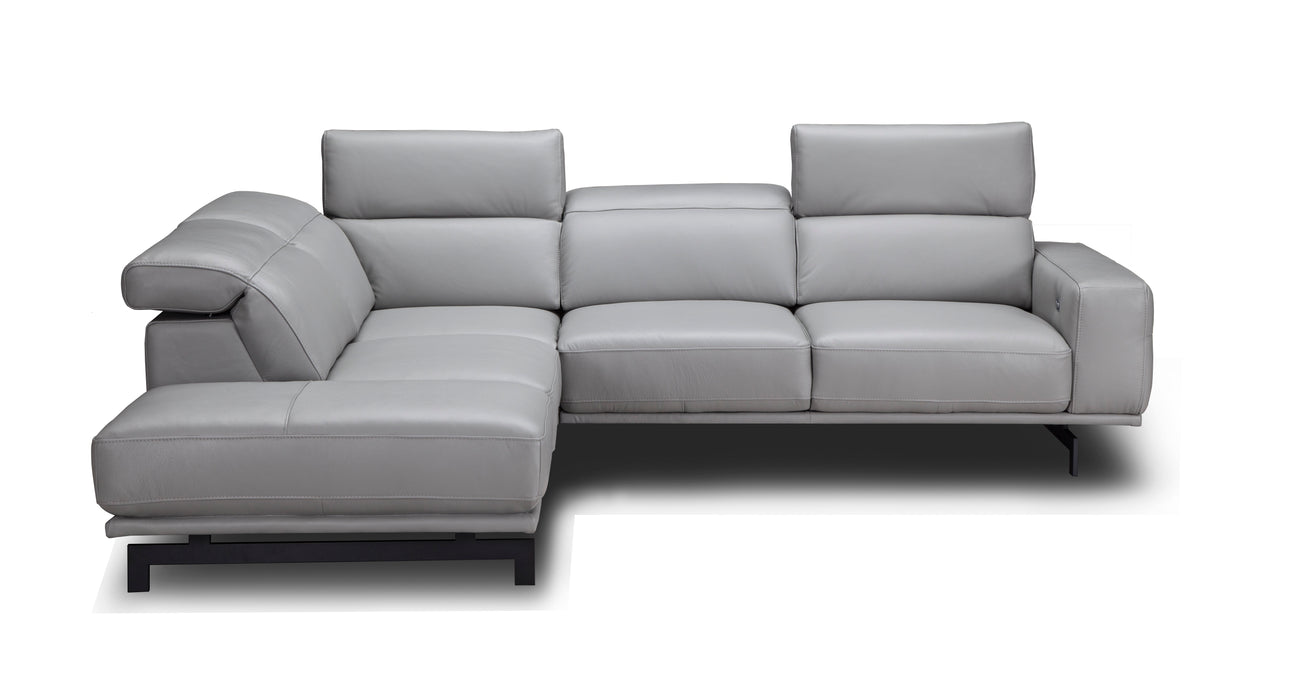 Davenport Light Grey Sectional in Left Facing