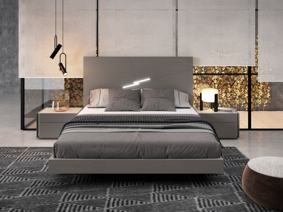 Faro Queen Size Bed in Grey