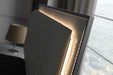 Giulia Night Stand Left Facing in Glossy Gray