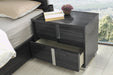 Giulia Night Stand Left Facing in Glossy Gray
