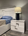 Infinity Premium Queen Bed in Bianco Lucido