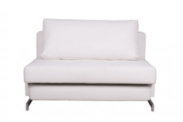 Premium Sofa Bed K43-2 in White Leatherette