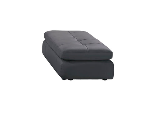 397 Italian Leather Ottoman in Grey Color