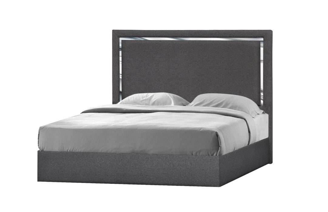 Monet King Bed in Charcoal