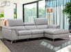 Serena Premium Leather Sectional in Right Hand Facing Chaise
