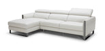 Nina Premium Leather Sectional In Left hand Facing