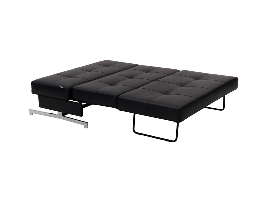 Premium Sofa Bed K43-1 in Black Leatherette